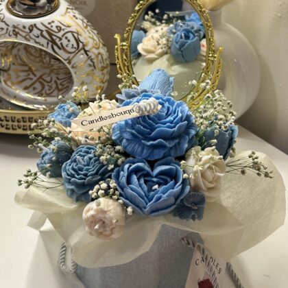 Shop Full Width Blue arabic candle boquet