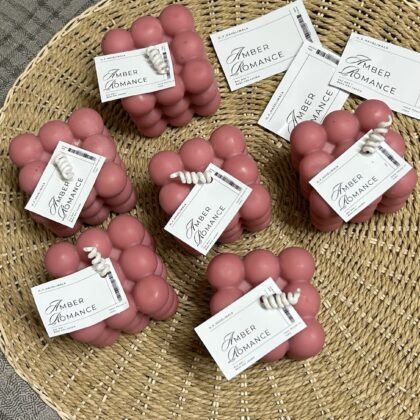 Shop Full Width Mauve Bubble candle