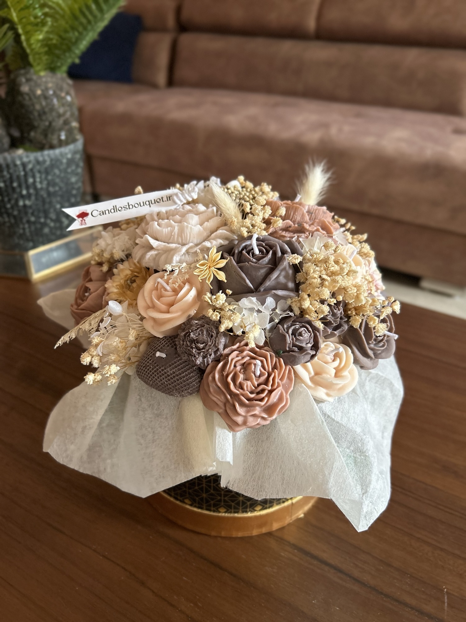 Brown beige Arabic candle bouquet (Largesize) Brown beige Arabic candle bouquet (Largesize)