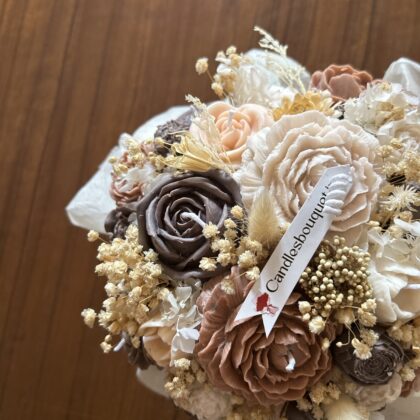 Brown beige Arabic candle bouquet (Largesize)