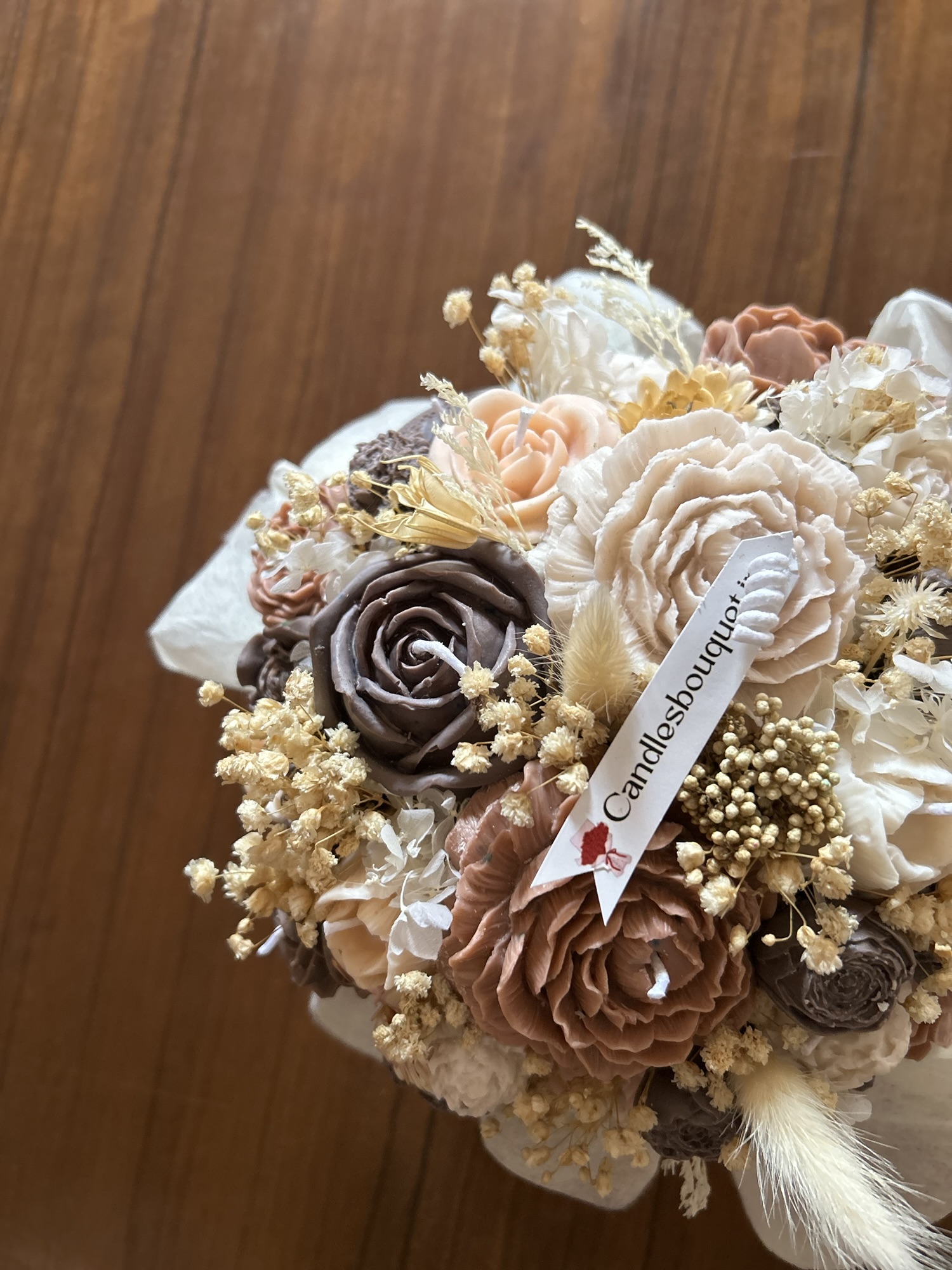 Brown beige Arabic candle bouquet (Largesize) Brown beige Arabic candle bouquet (Largesize)