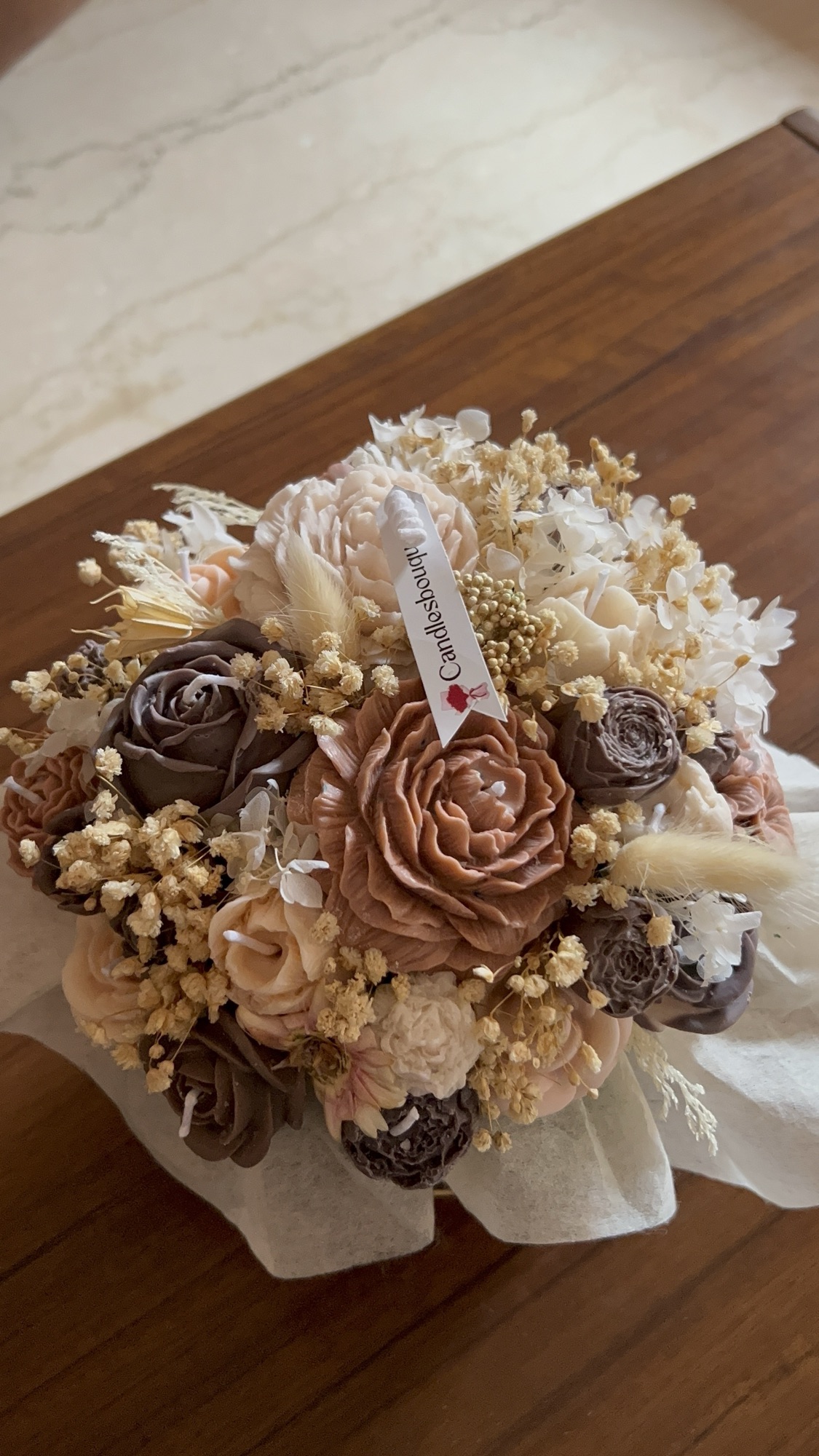 Brown beige Arabic candle bouquet (Largesize) Brown beige Arabic candle bouquet (Largesize)