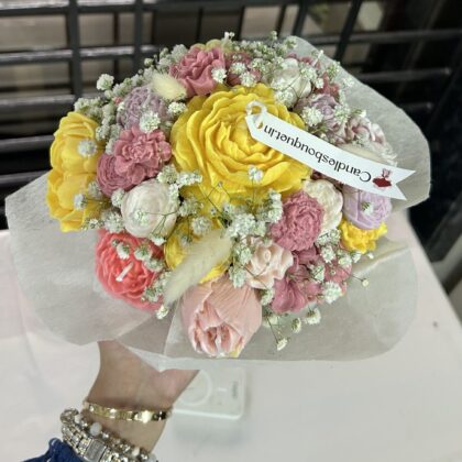 Shop Full Width colorful candle bouquet