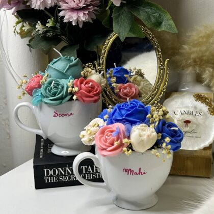 Best friend Edition Mug Candle Bouquet with Personalized Name